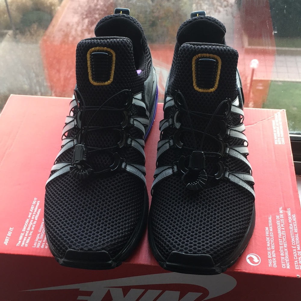 Nike Shox Gravity Black with Some Gold and Purple
